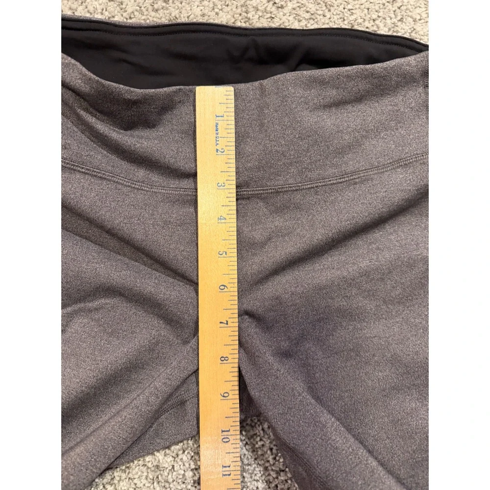 Lululemon Athletica Leggings Womens 10 Gray Black Mesh Panel Crop Pants LW6AVL‎